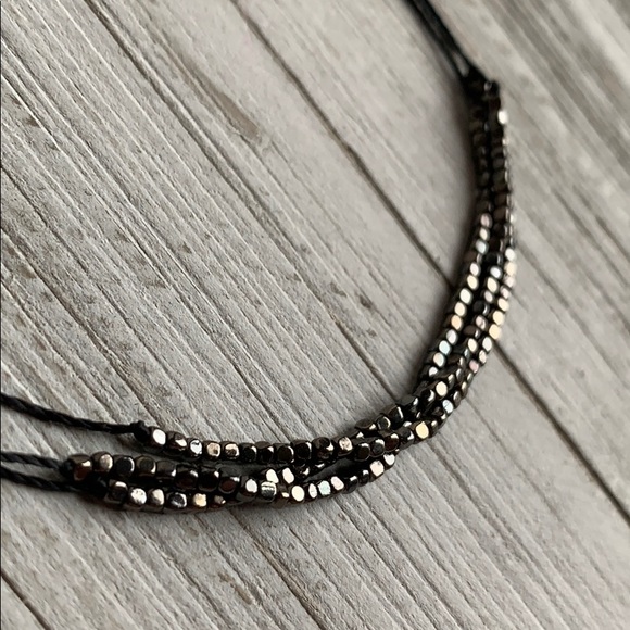 Sparkly Black Gunmetal Slider Bracelet NEW - Picture 2 of 6